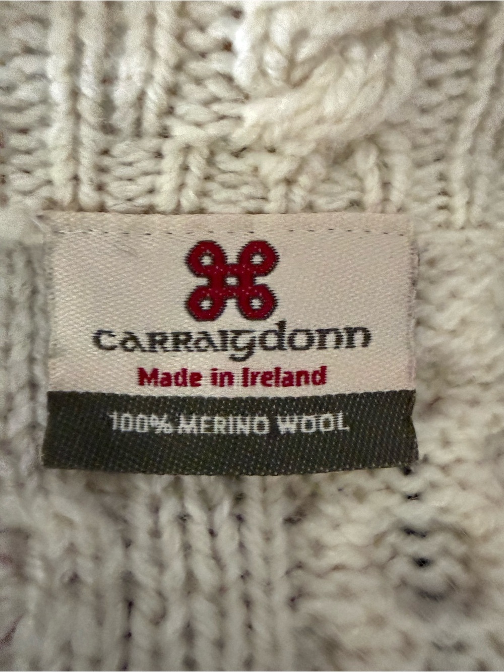 Cozy Cream Wool Cable Knit Funnel Neck Sweater with Button Accent - Picture 6 of 7